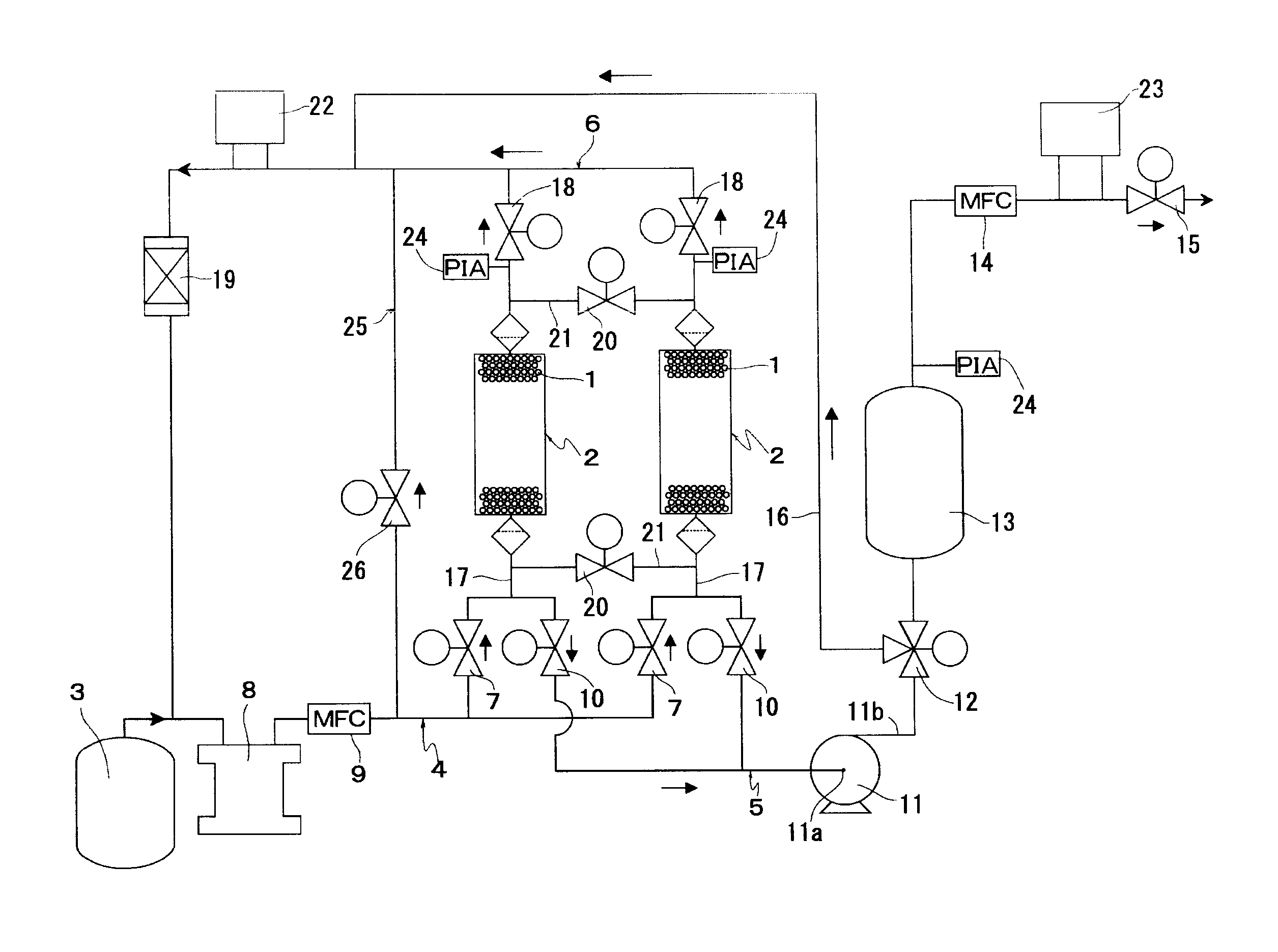 Method and apparatus for concentrating ozone gas