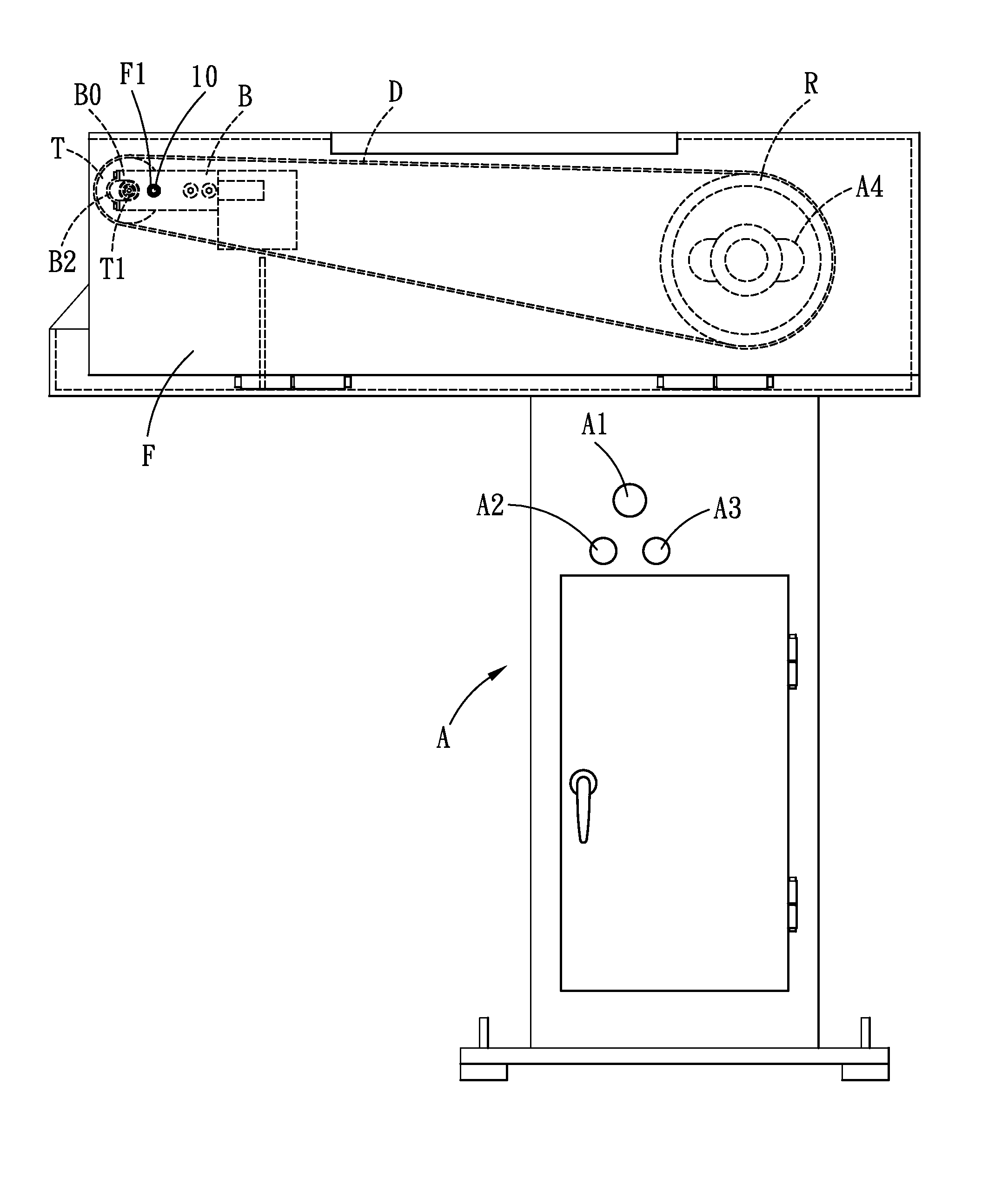 Belt grinding machine with a belt adjusting device