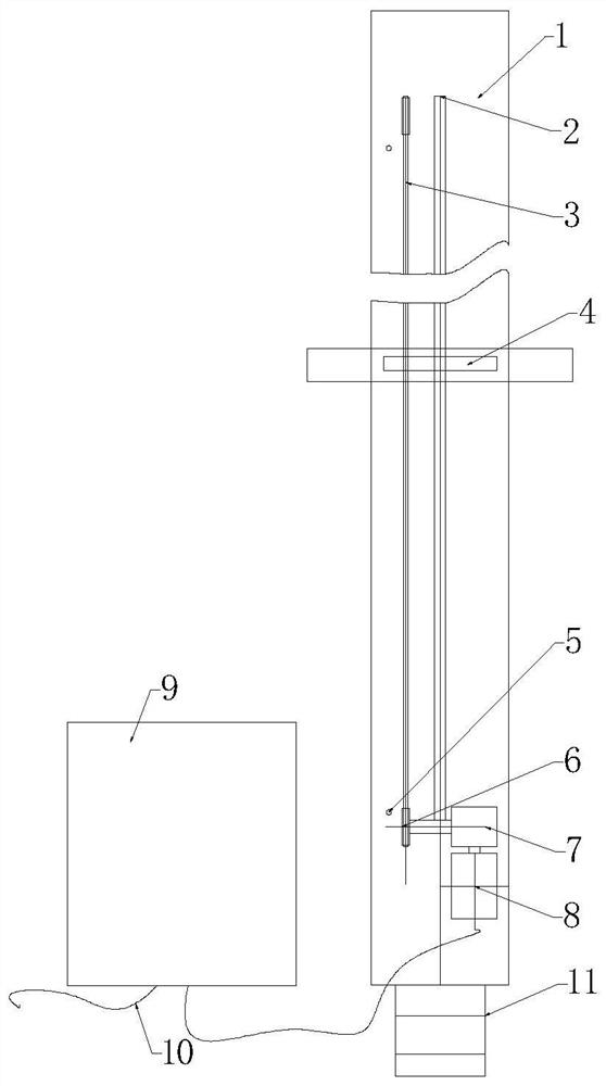 Movement control device and method for electric beam splitter of glass fiber drawing system