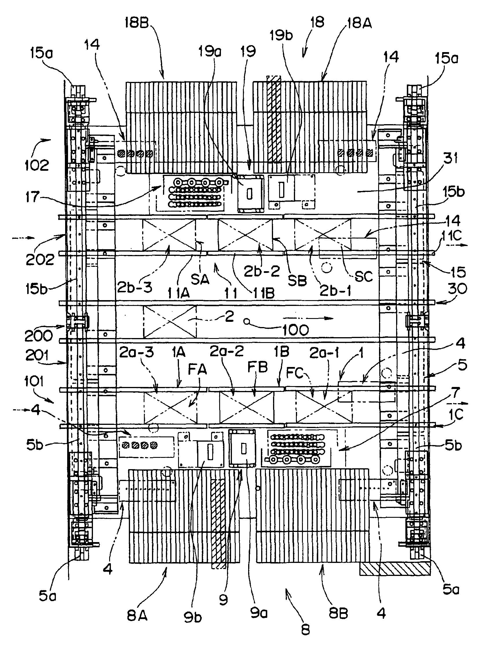 Device and method for mounting parts