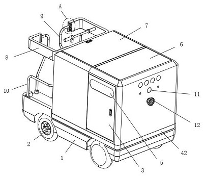 Vehicle-mounted foam fire extinguishing device flexible to operate