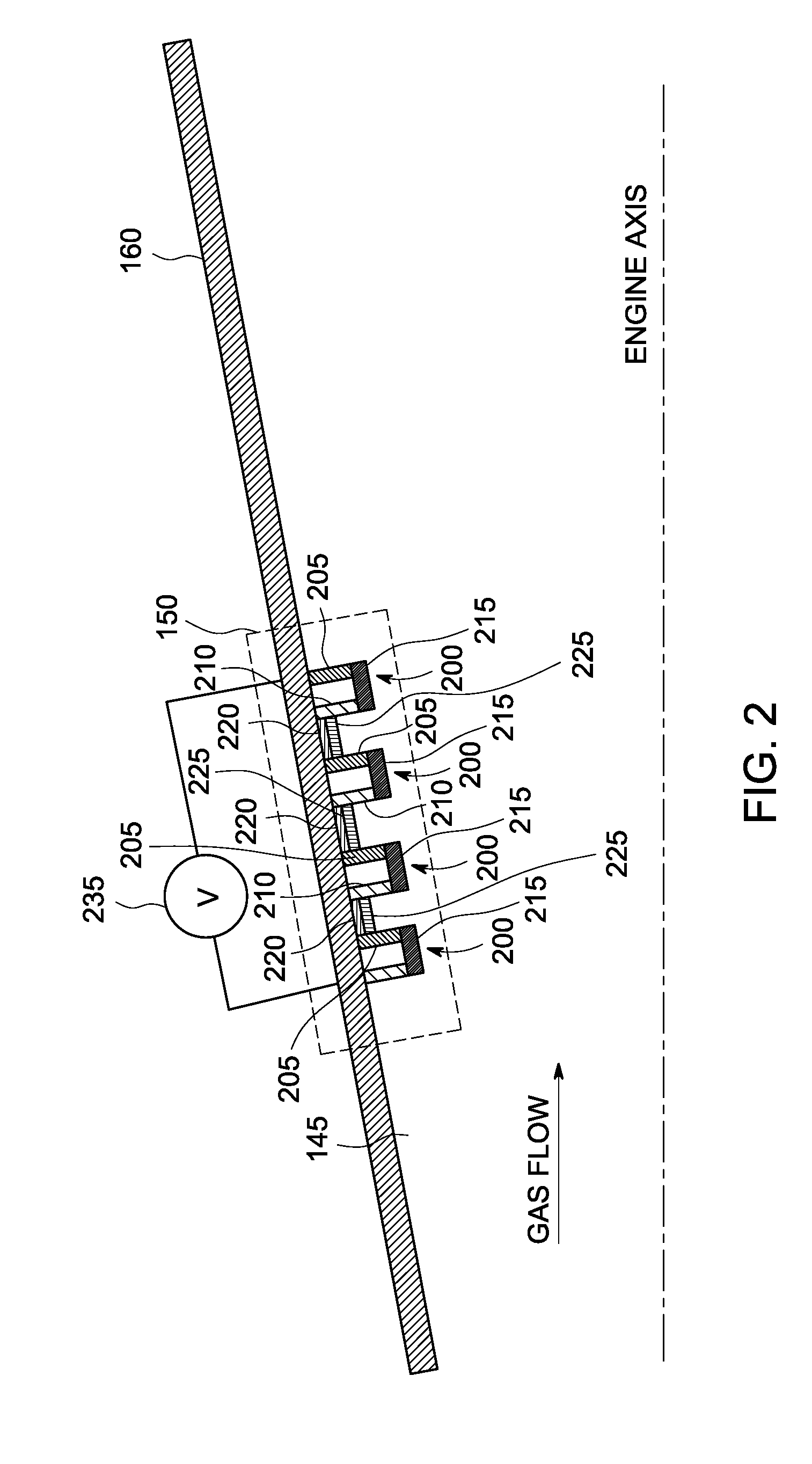 Turbulated arrangement of thermoelectric elements for utilizing waste heat generated from turbine engine