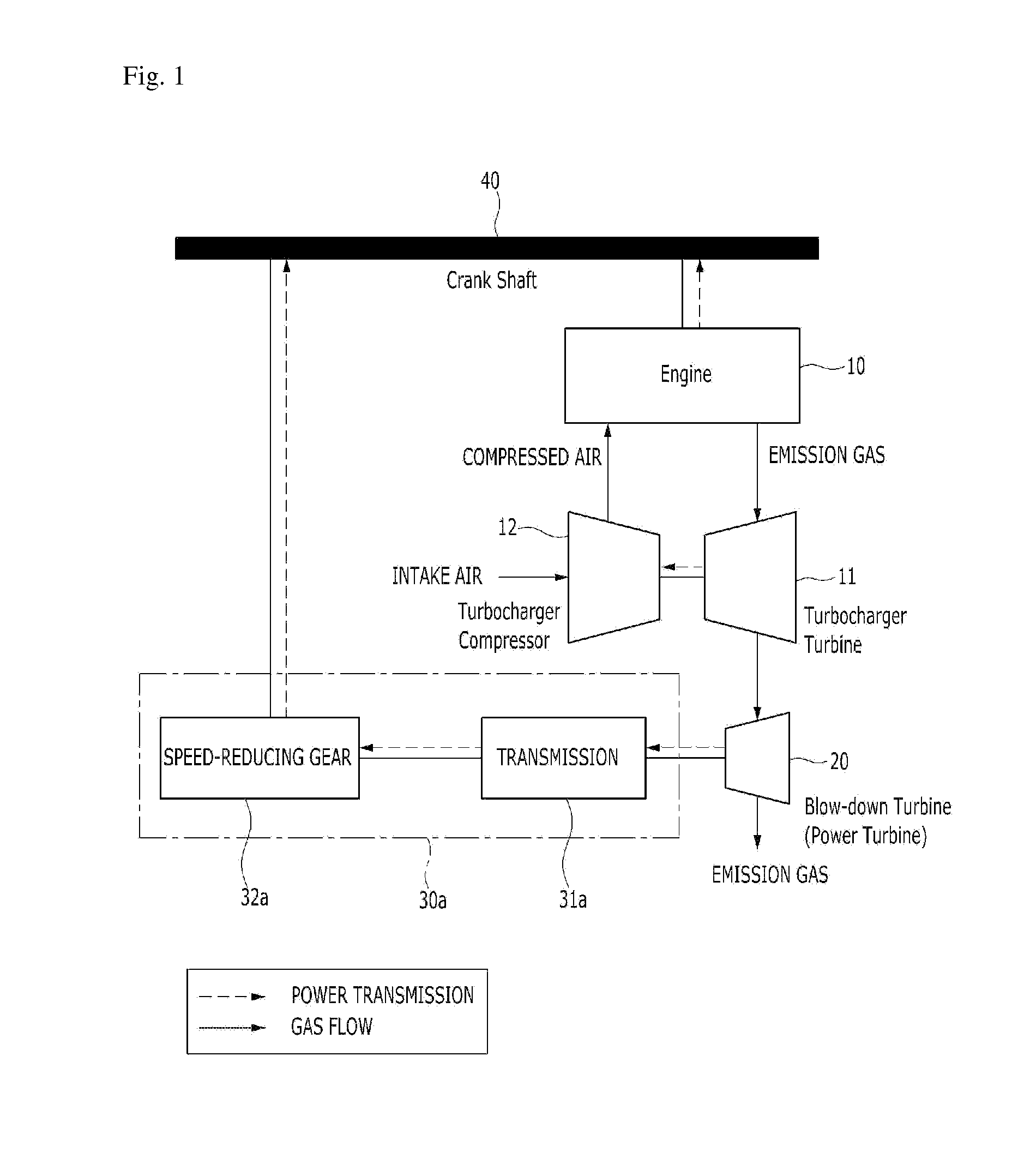 Turbo compound system for vehicle