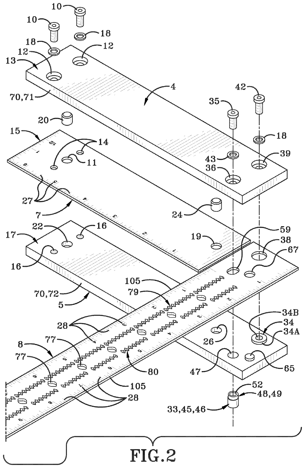 Adjustable carpenters square and method of use