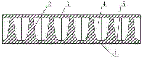 Honeycomb chamfered composite plastic formwork