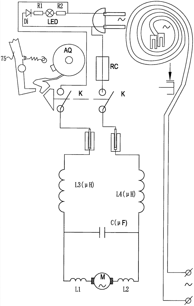 Lawn hay mower of brake mechanism, with centrifugal collision beads