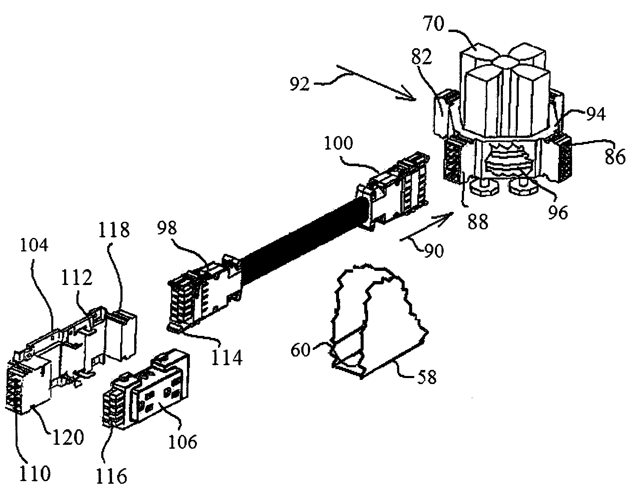 Method of branching power around an obstacle