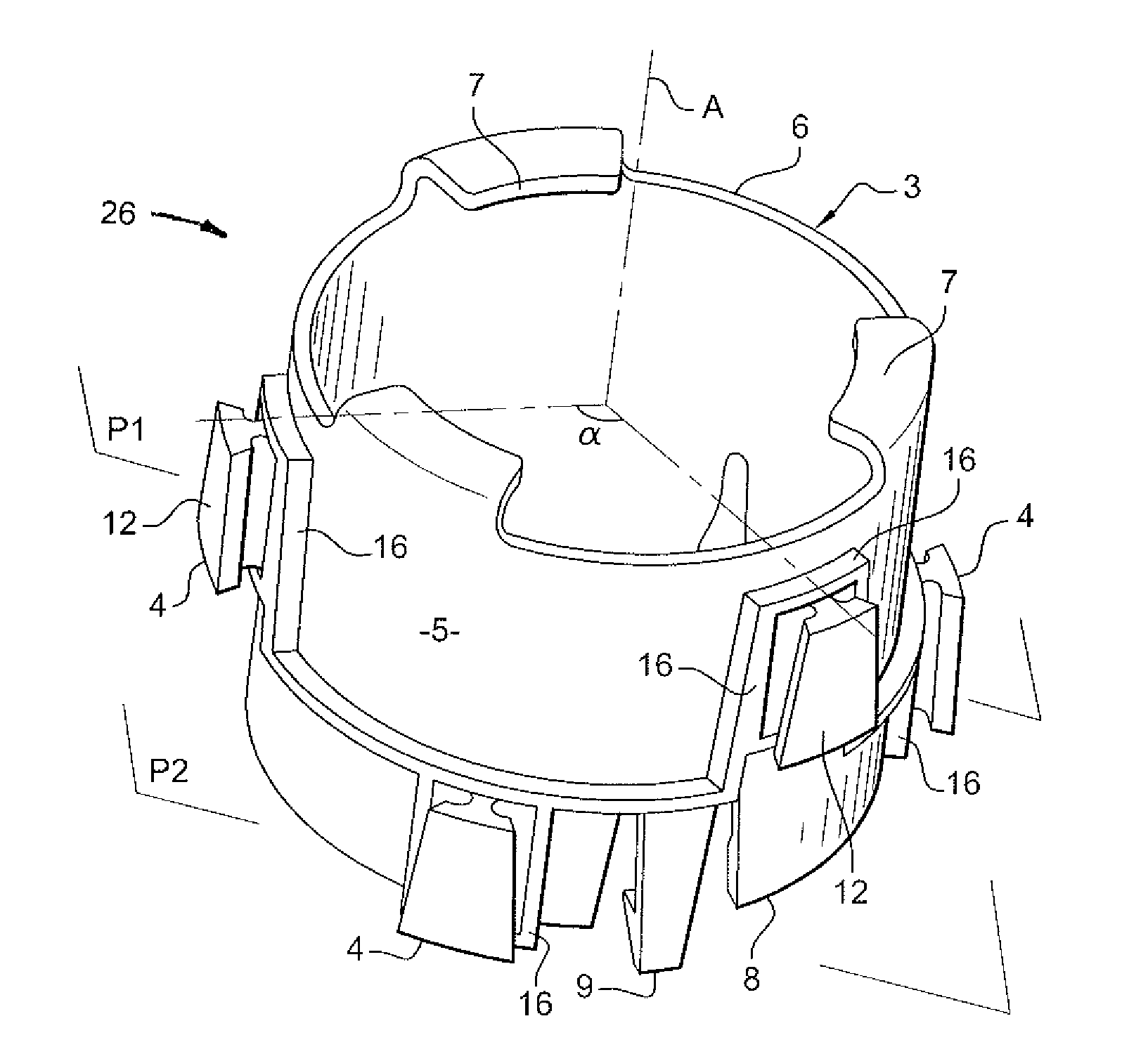 Motor support device for heating, ventilation and/or air-conditioning system