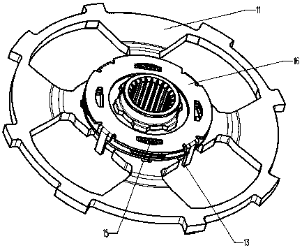 Multi-stage vibration reduction and large damping automobile clutch driven disc