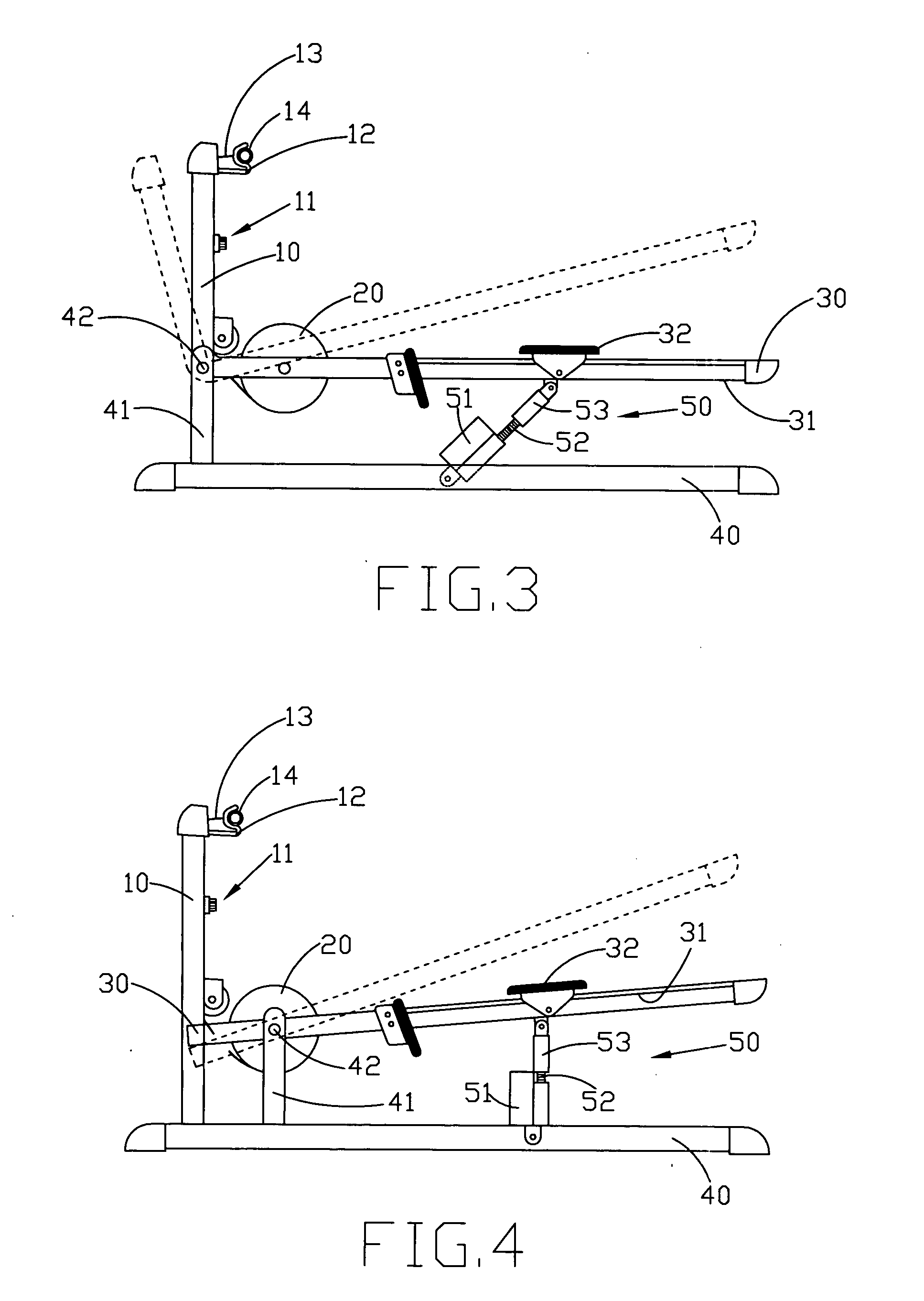 Rowing device with a lifting device