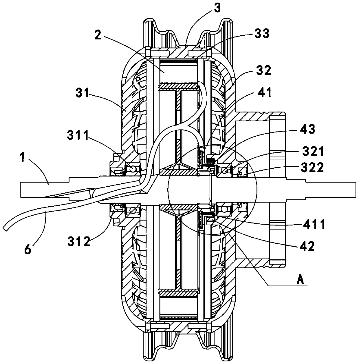 A wheel hub motor and its position signal processing method