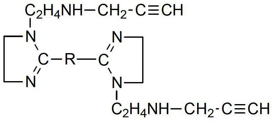 Compound containing triple-bond imidazoline, carbon dioxide corrosion inhibitor containing triple-bond imidazoline, and preparation method of carbon dioxide corrosion inhibitor