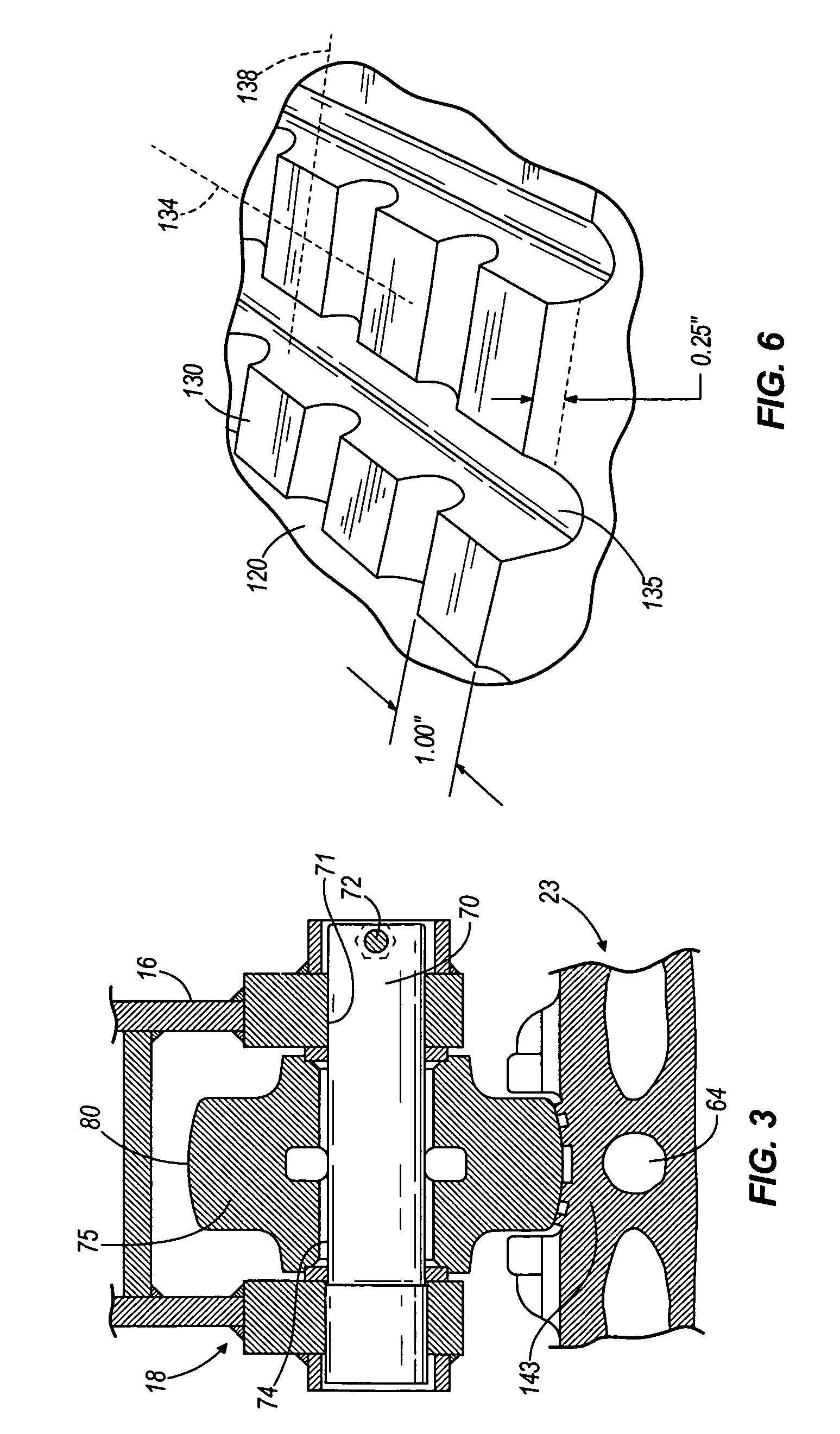 Crawler shoe with peening pads in roller path