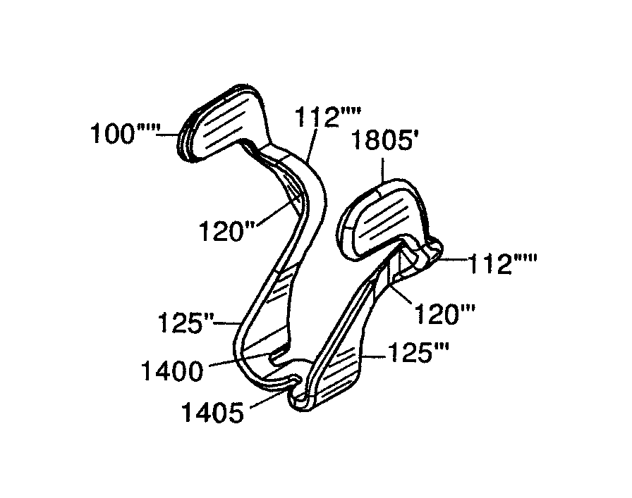 Nasal dilator comprising joined legs with end pads and air passages