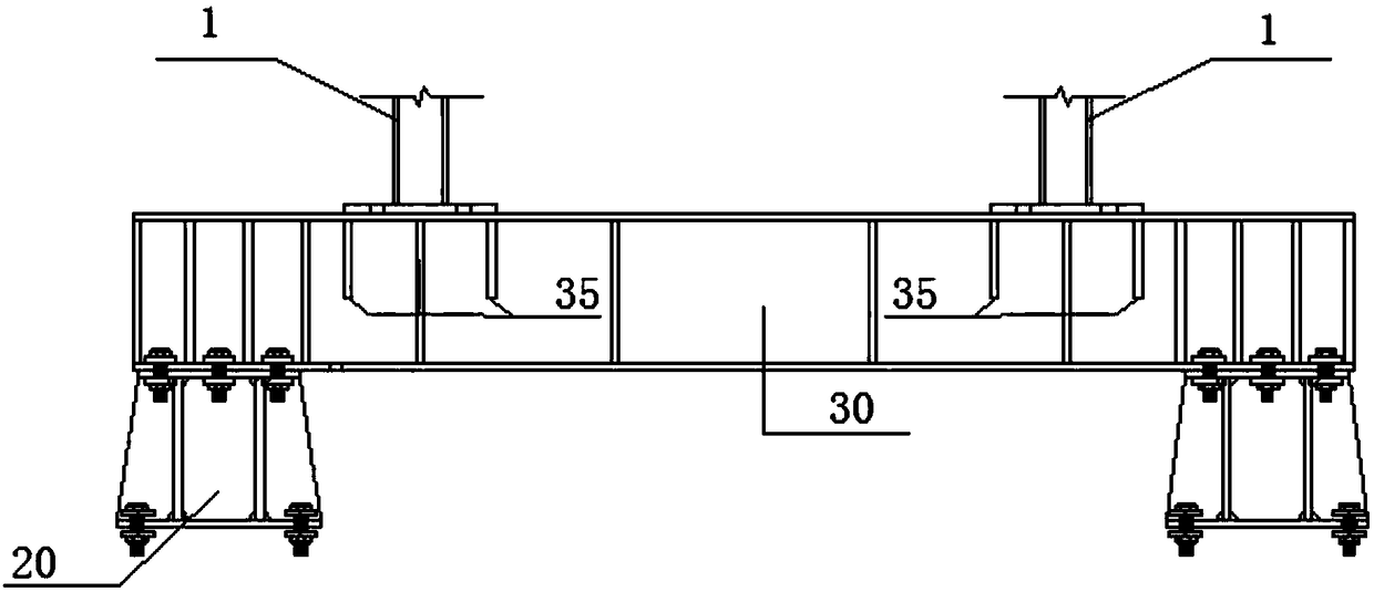 Assembled steel-structure tower crane foundation and construction method