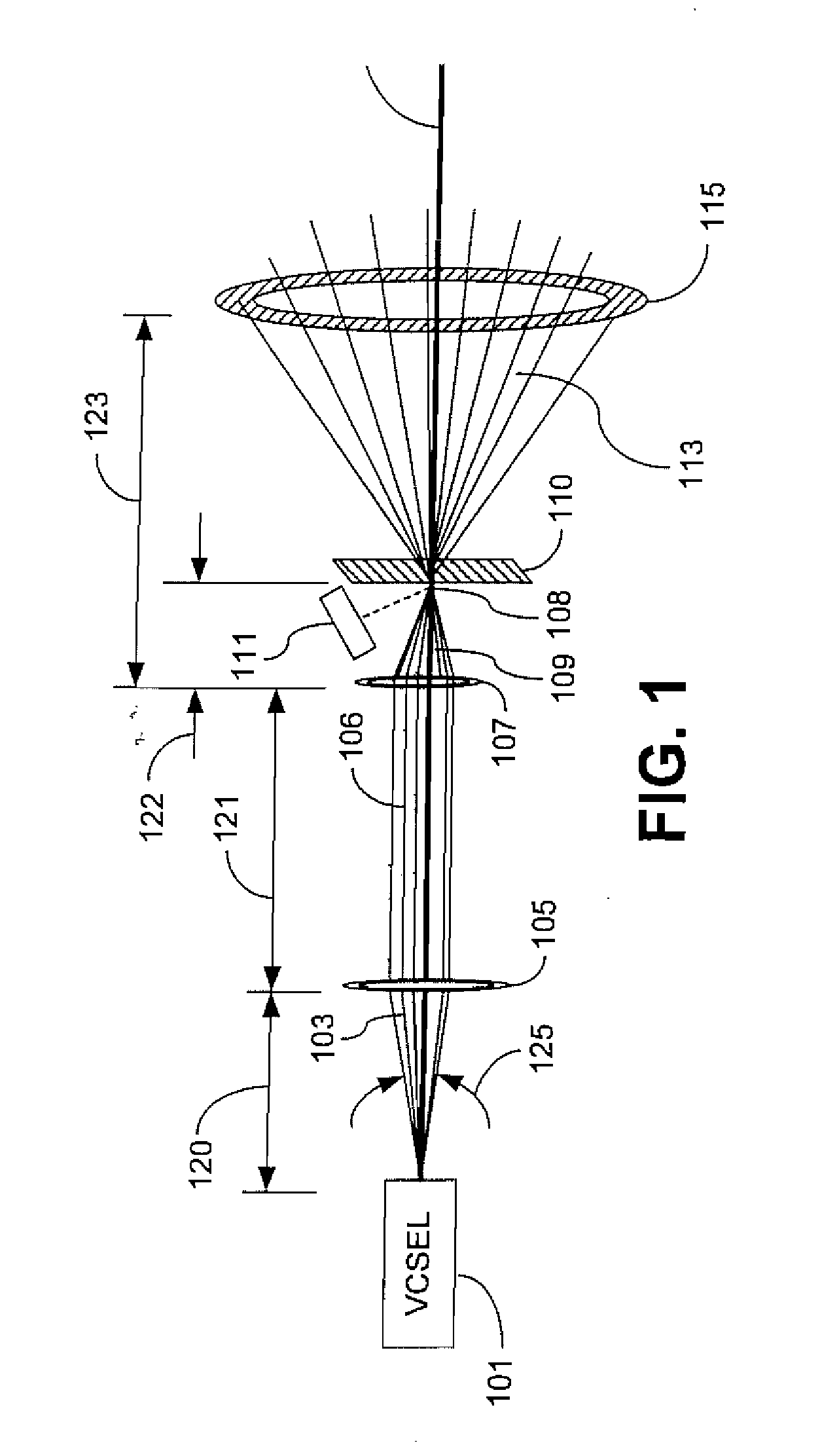 Method and apparatus for modifying the spread of a laser beam