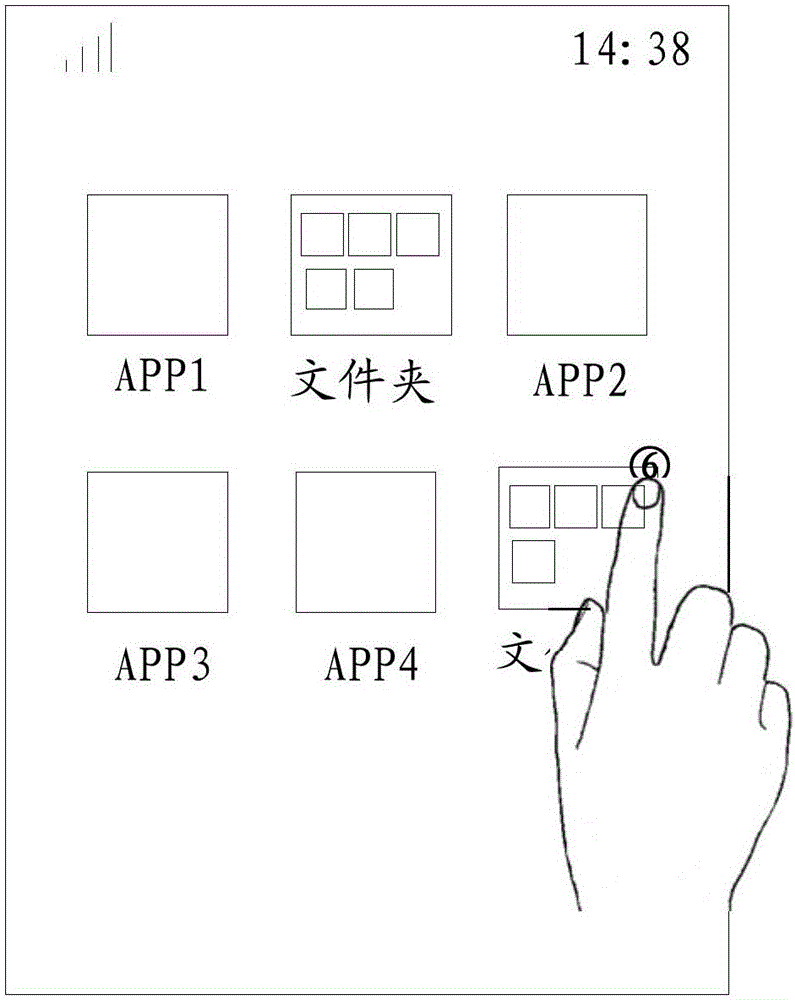 Operating method for folder and mobile terminal