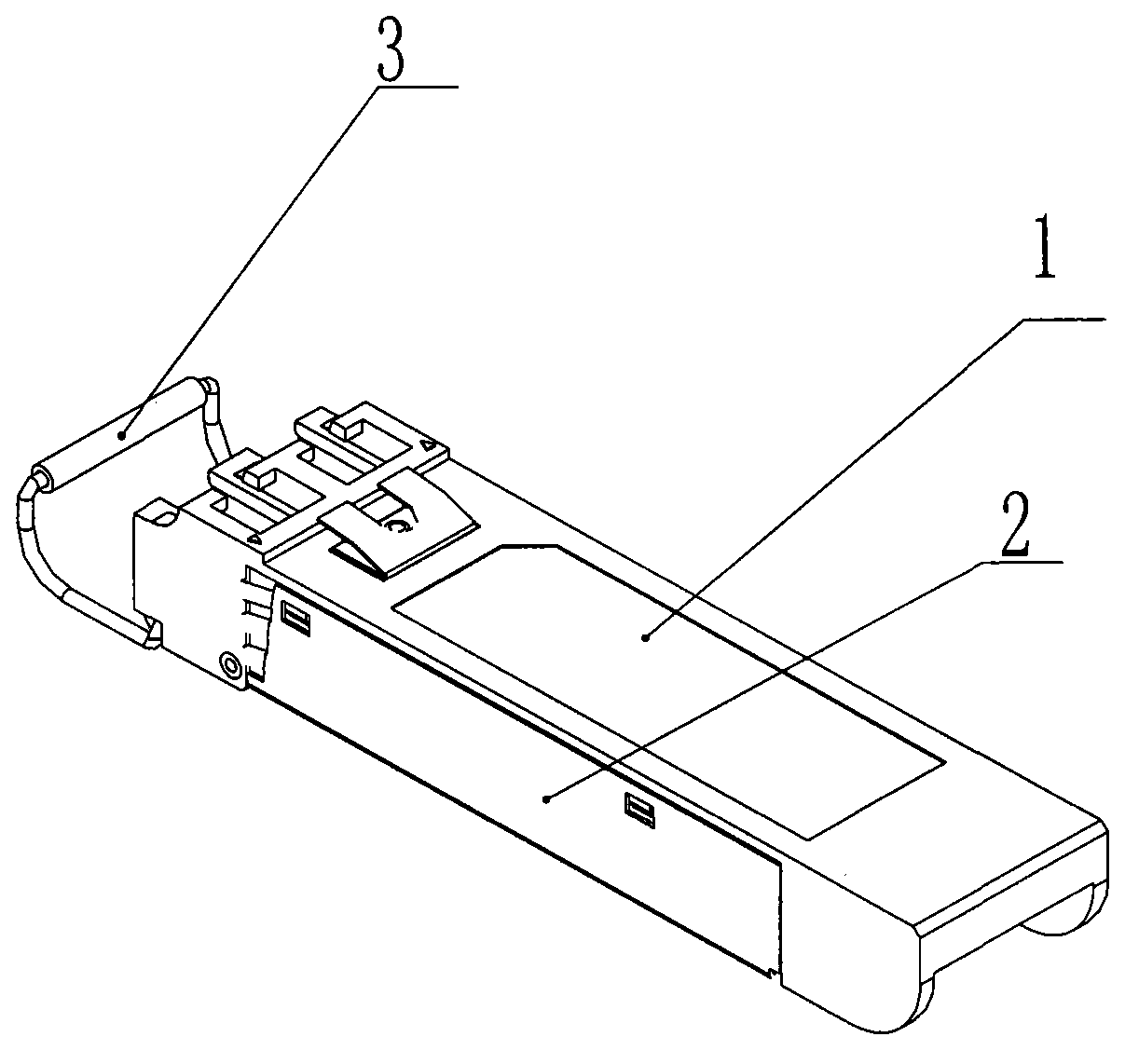 Miniature light transmitting-receiving integrated modular structure capable of hot plug