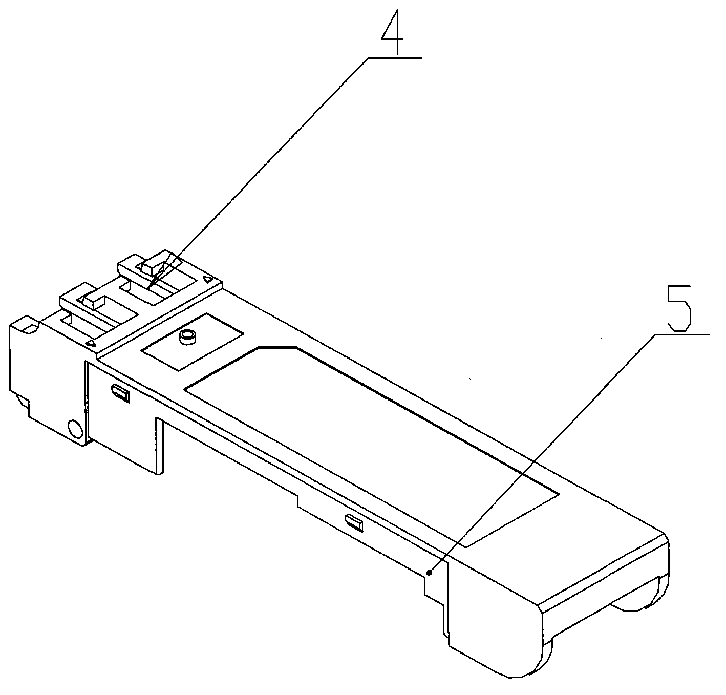 Miniature light transmitting-receiving integrated modular structure capable of hot plug