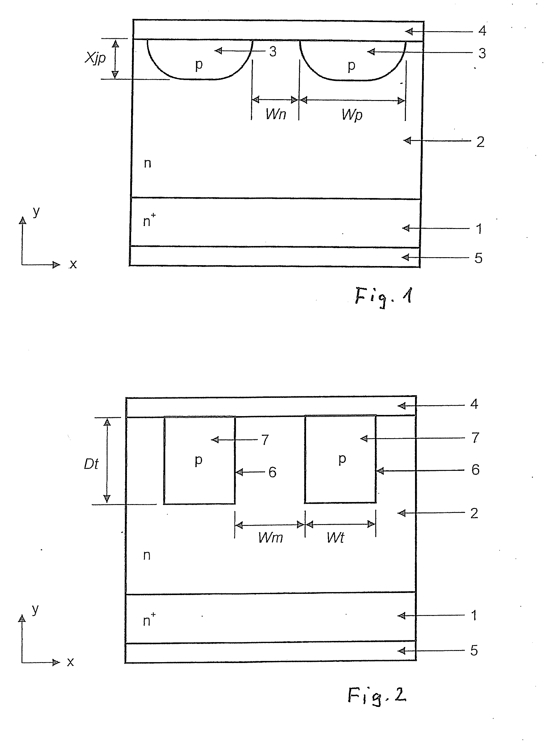 Schottky diode having a substrate p-n diode