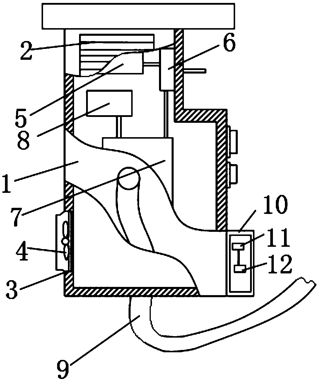 Battery overcharging prevention device for new energy automobile