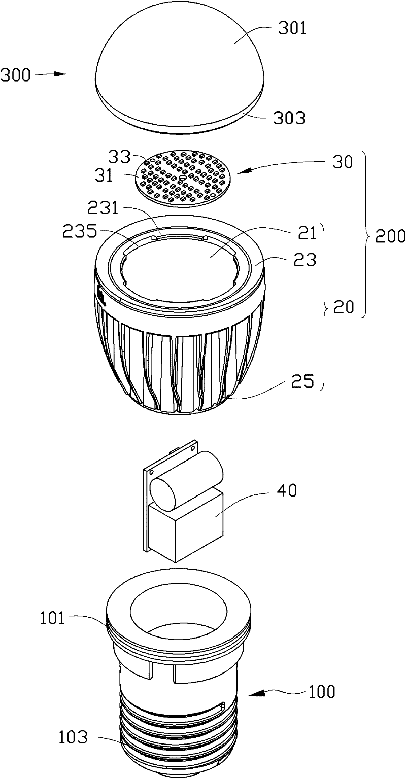 LED (light emitting diode) light fitting