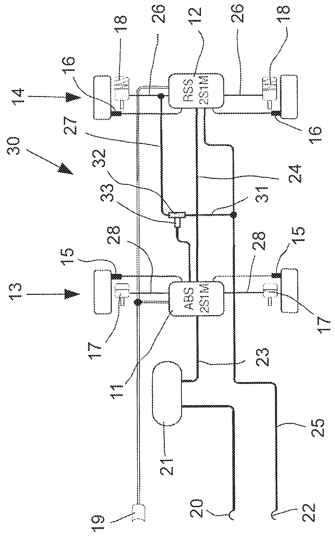Electropneumatic brake system for a towed vehicle