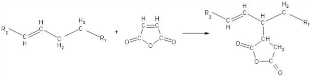 Preparation method and application of high-purity alkenyl succinic anhydride