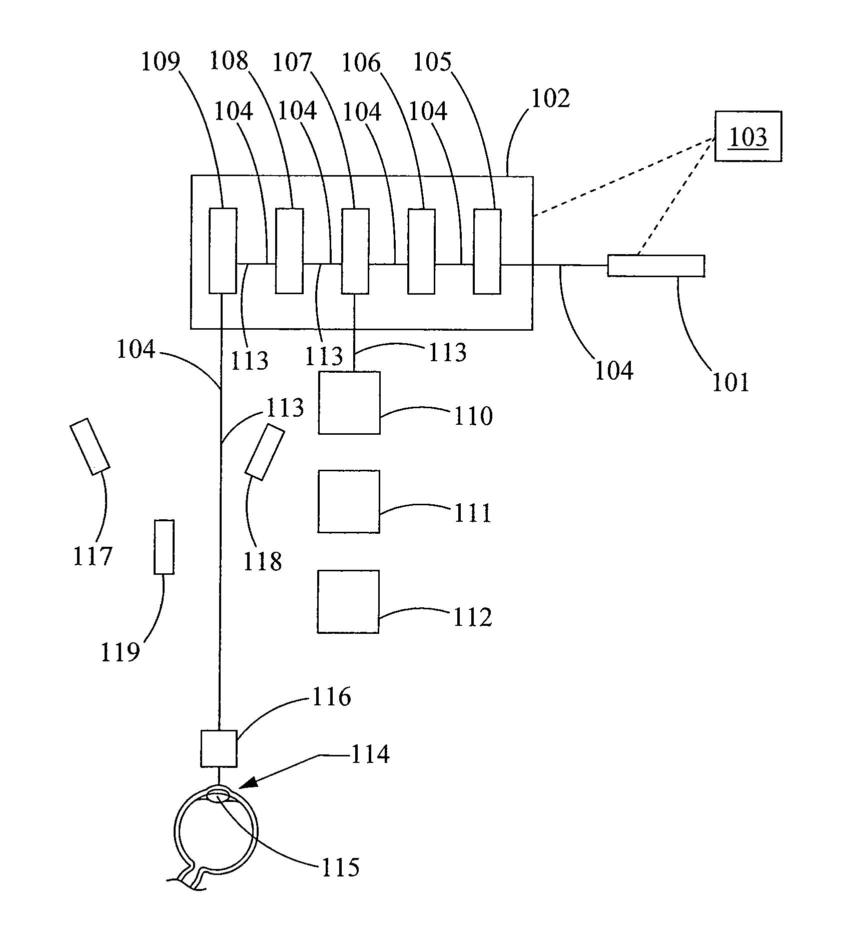 System and method for providing laser shot patterns to the lens of an eye