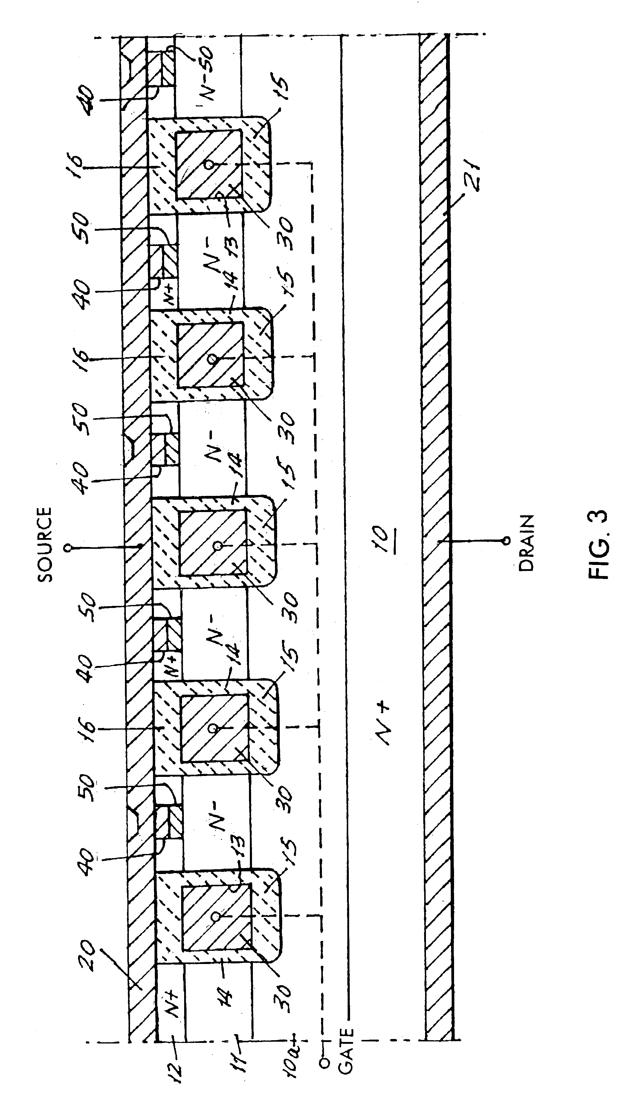 MOSgated device with accumulated channel region and Schottky contact