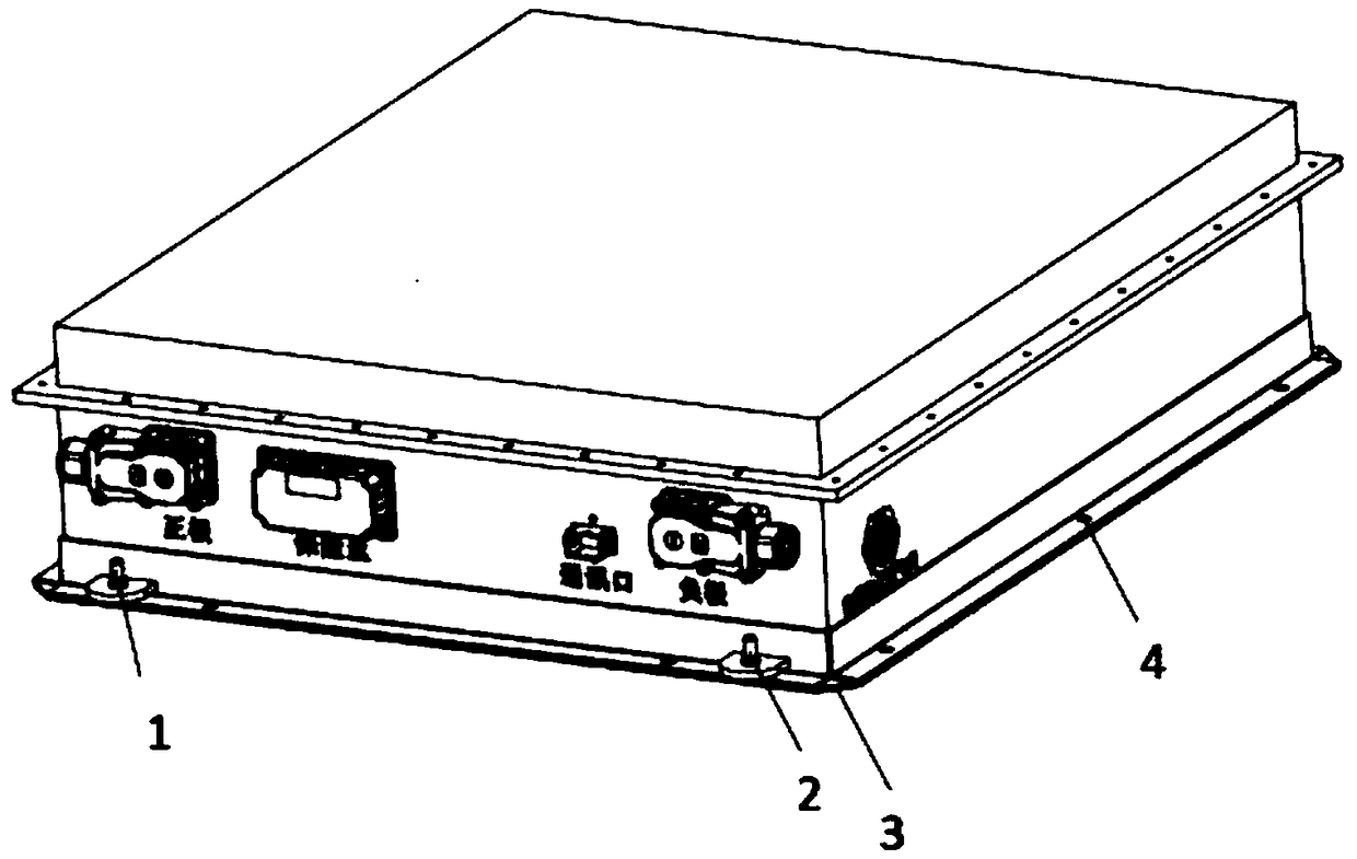 Liquid-cooling power battery with battery box with immersed external bottom face