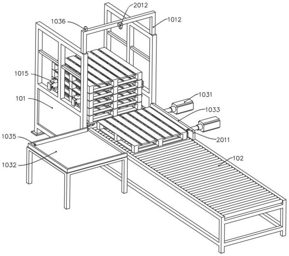 Logistics system damaged wood tray detection and alarm system and working method thereof