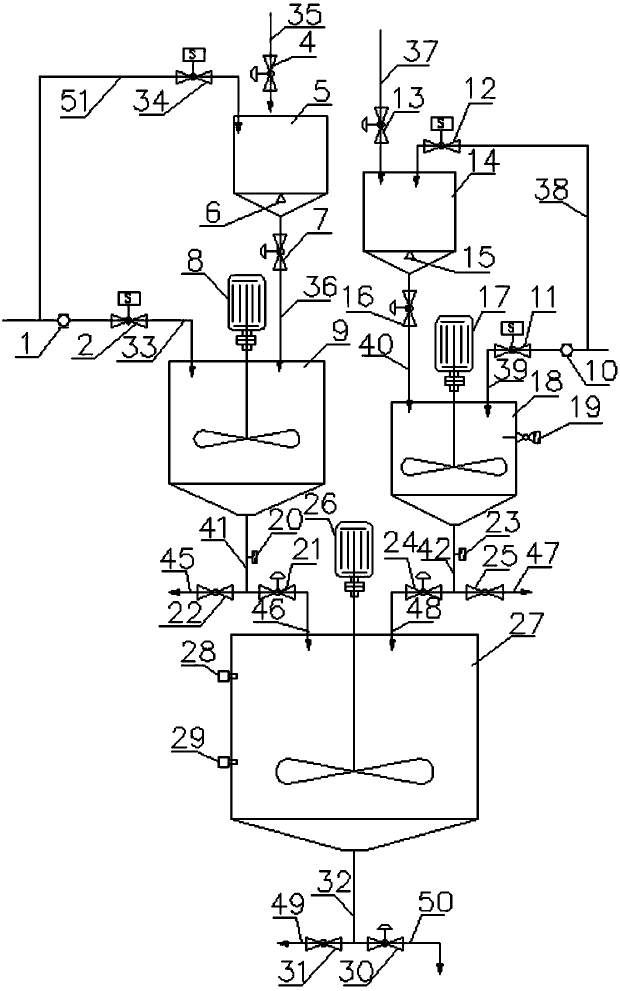 An intelligent acidified water glass preparation system and preparation method thereof