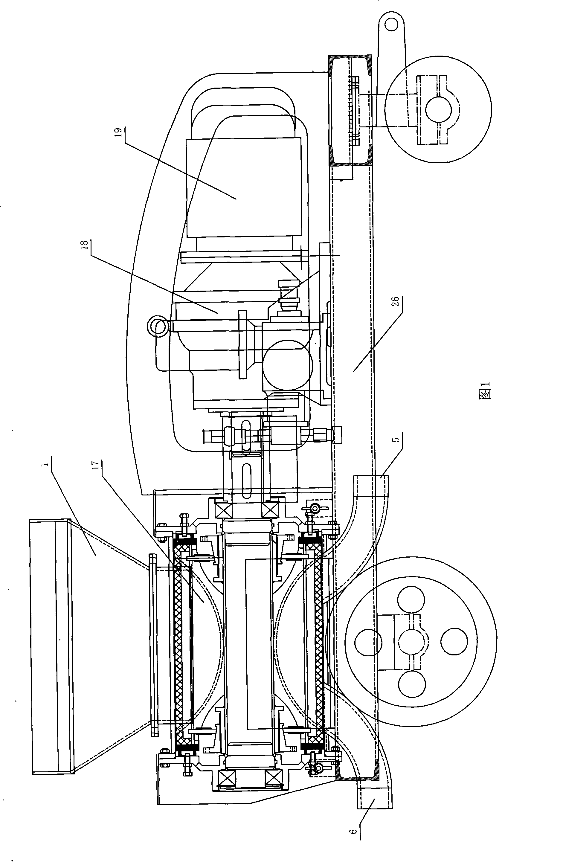 Horizontal type spraying machine