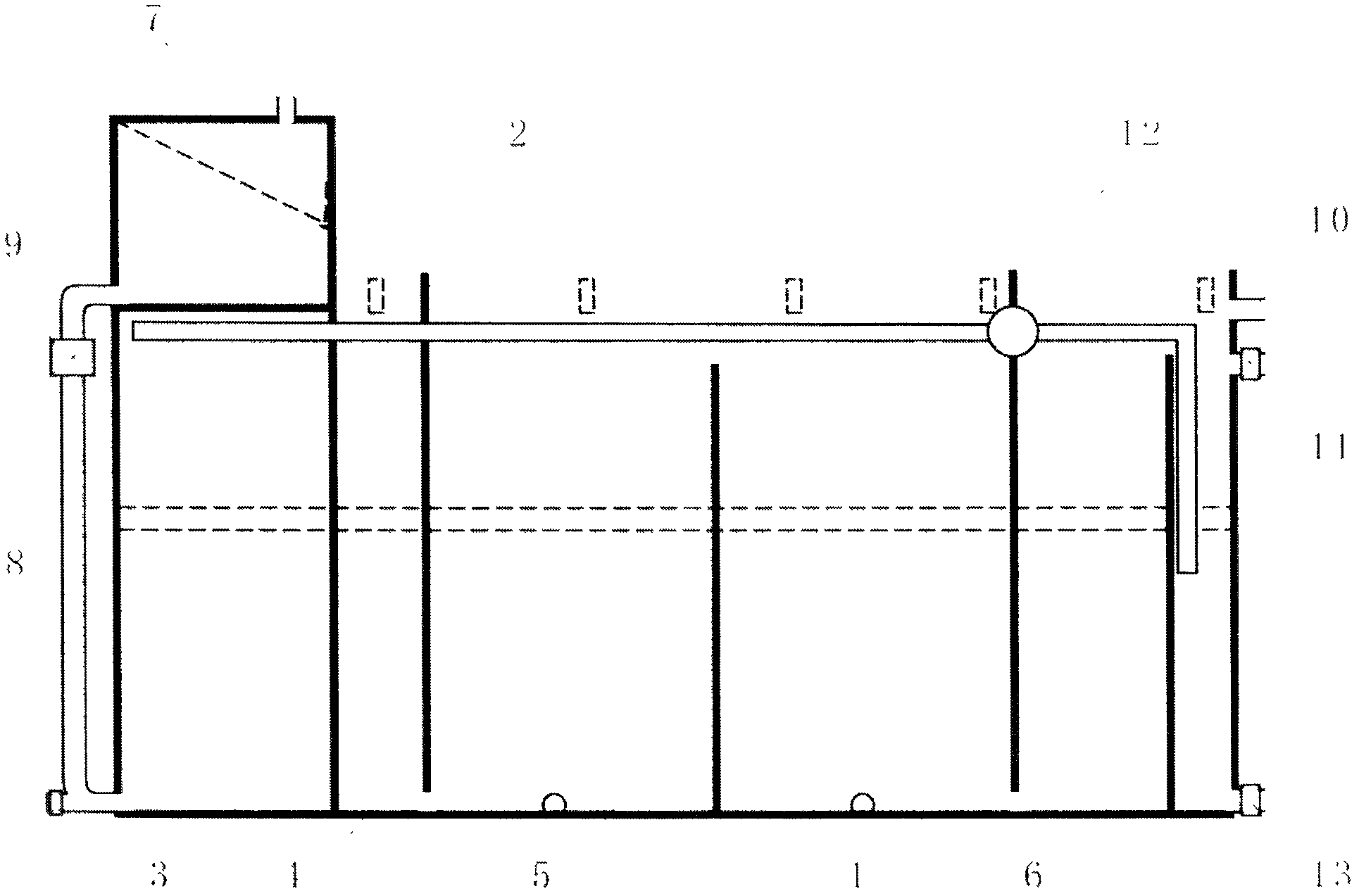 Distributed sewage integrated artificial wetland treatment facility and method