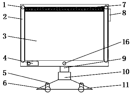 Movable dust collection type computer display screen