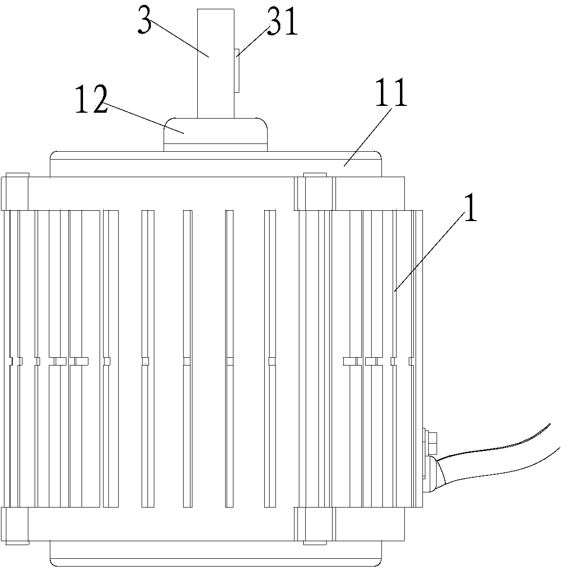 Motor assembly for centrifugal fan