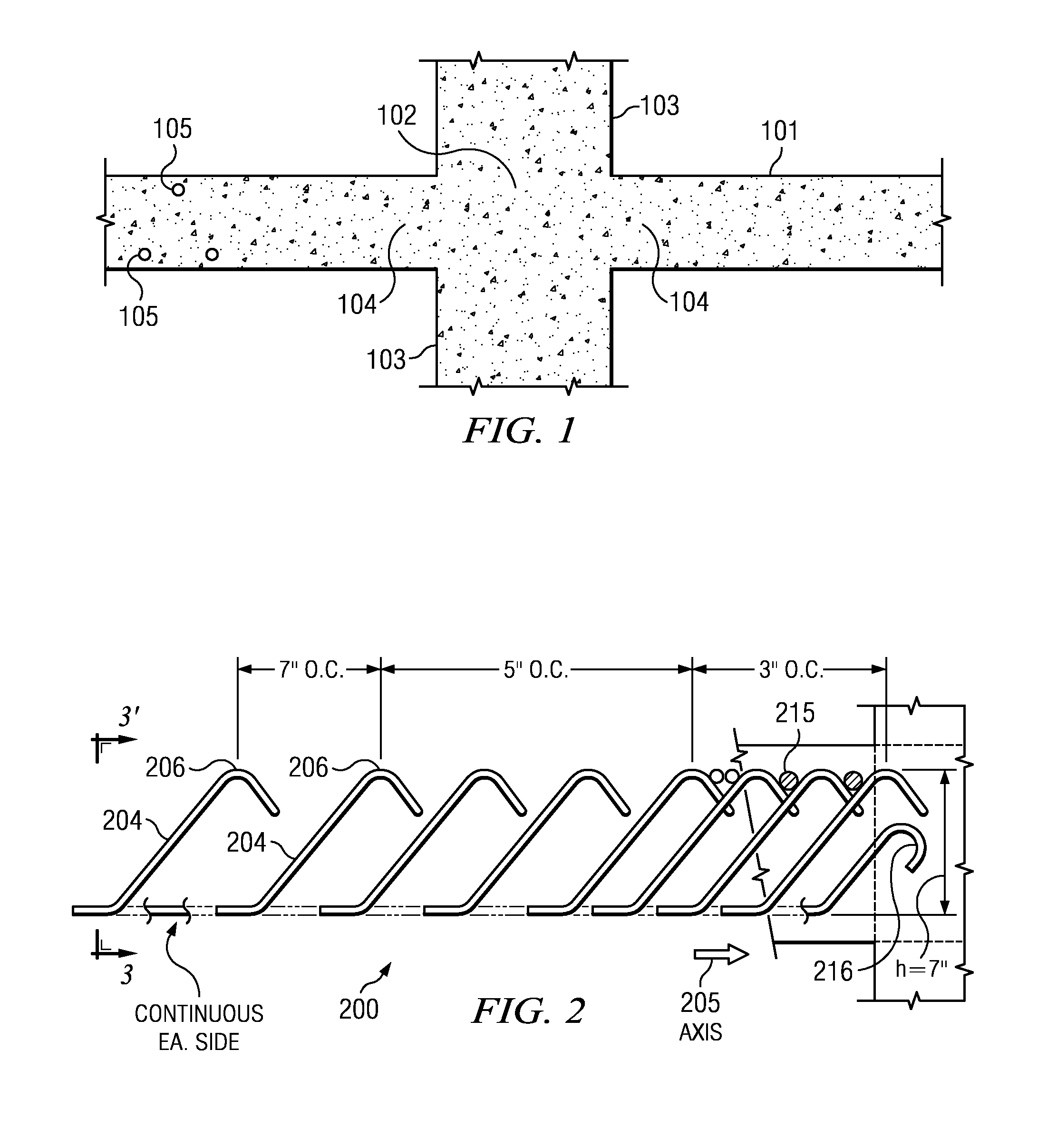Reinforcing assembly, and reinforced concrete structures using such assembly