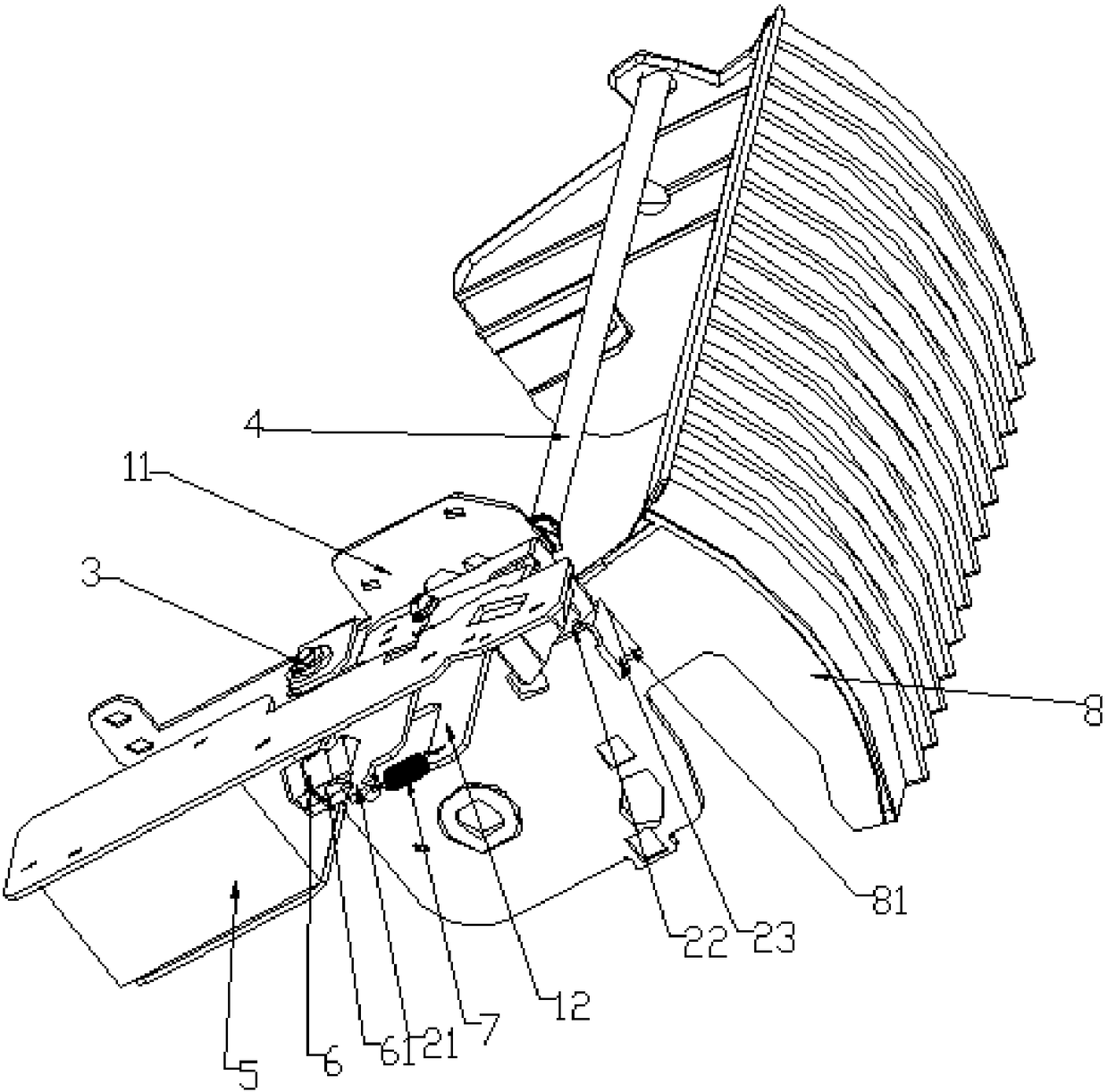 A banknote receiving box locking device