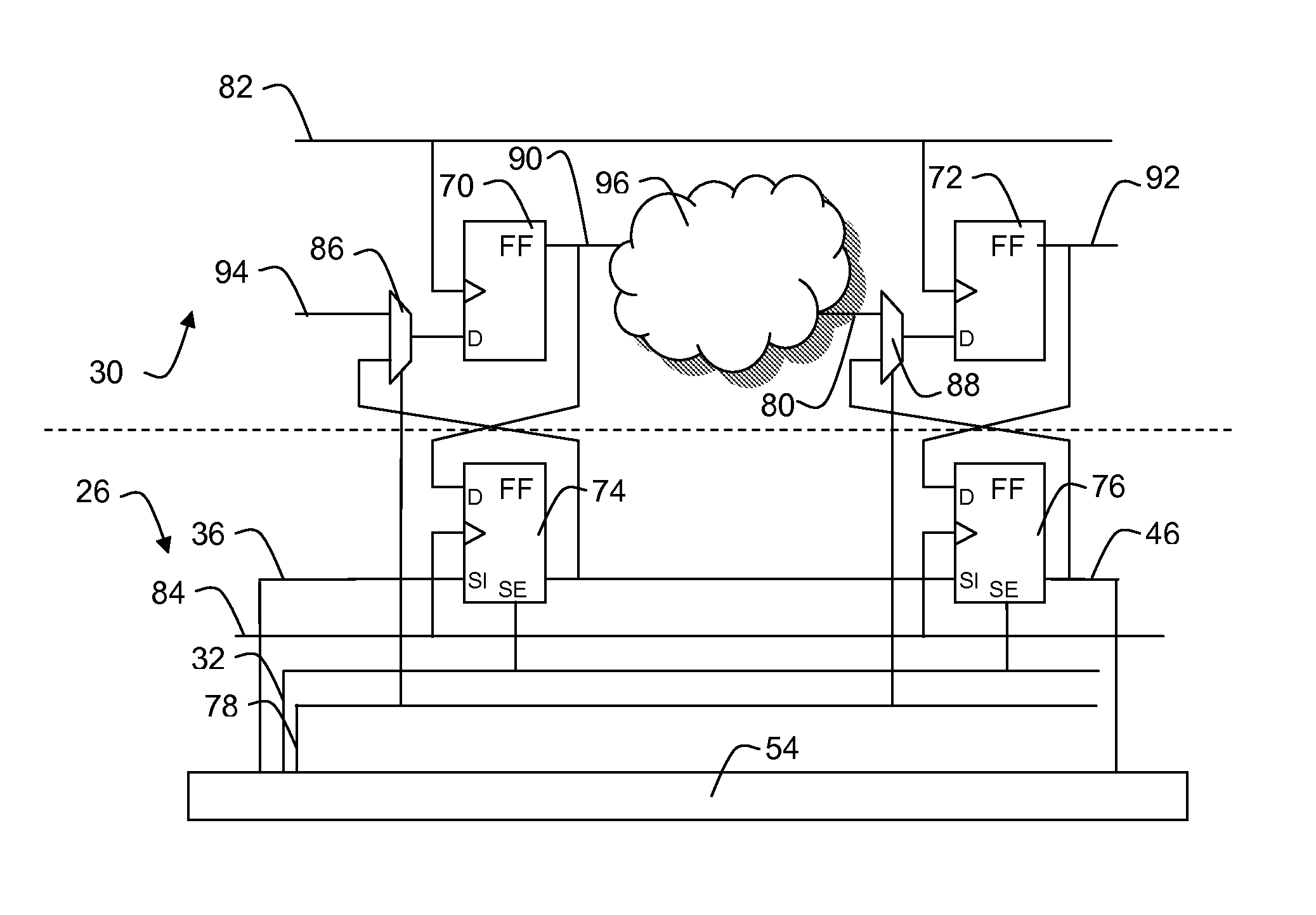 Logic built-in self-test system and method for applying a logic built-in self-test to a device under test