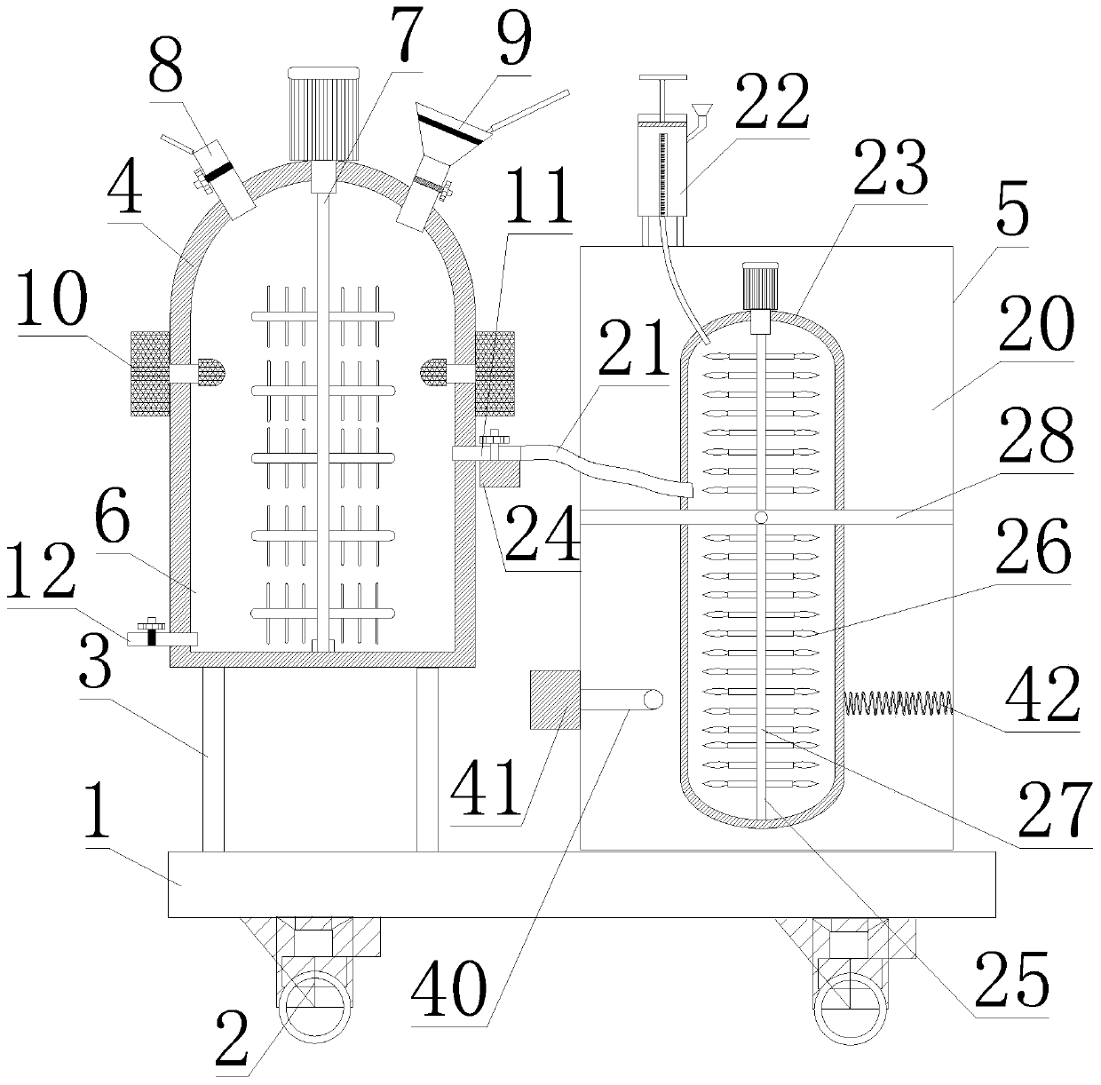 Production device of high-cleanness and high-efficiency biodiesel