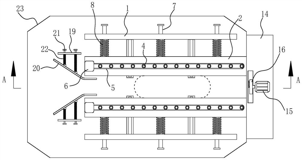 An automatic chopping knife type medicine cutting device