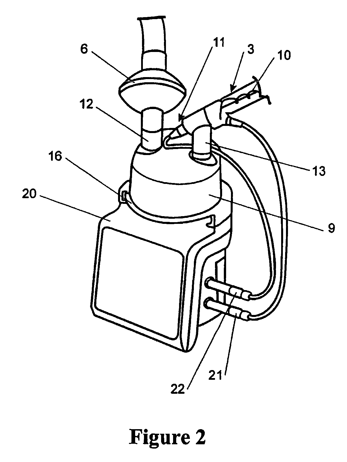 Apparatus used for the humidification of gases in medical procedures