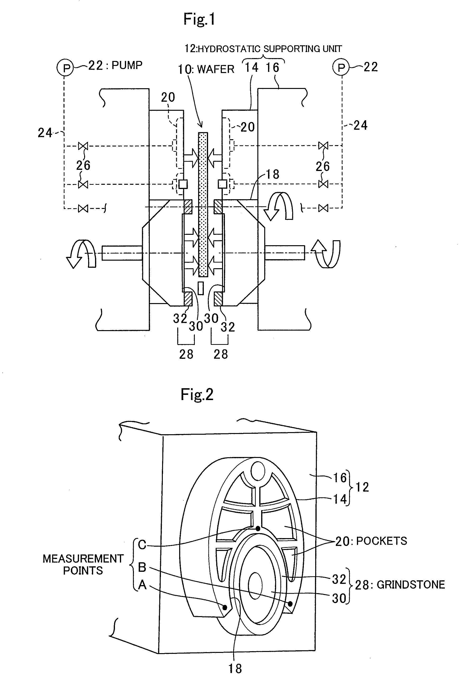 Double-side grinding apparatus for wafer and double-side grinding method