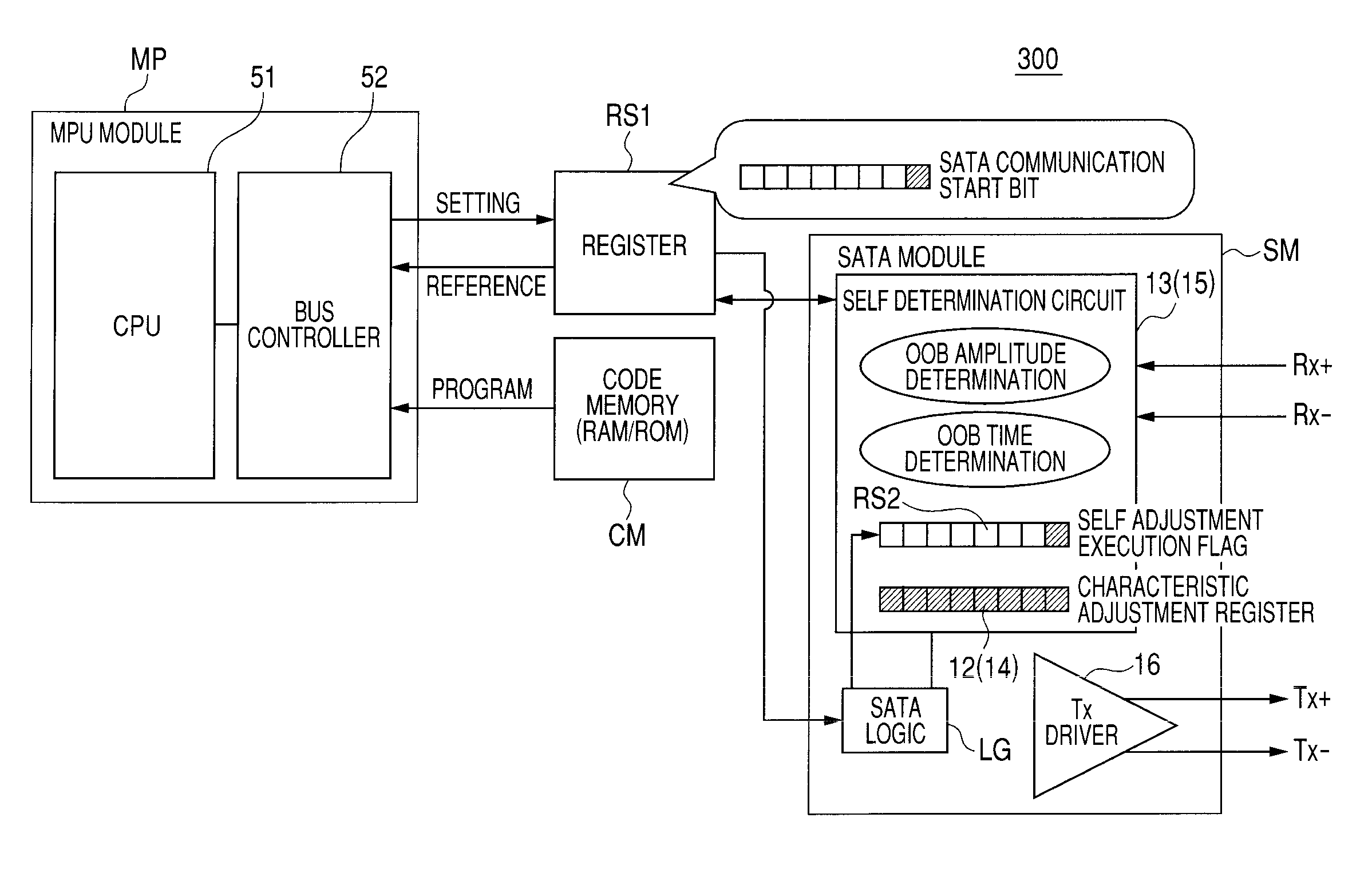 OOB (out of band) detection circuit and serial ATA system