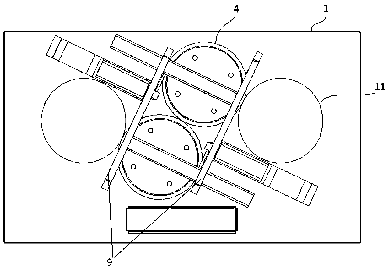 Cooking bench and embedded gas stove