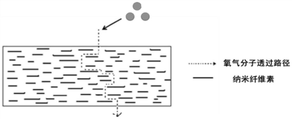 Preparation method of a green degradable high-barrier and high-transparency nano-cellulose composite film