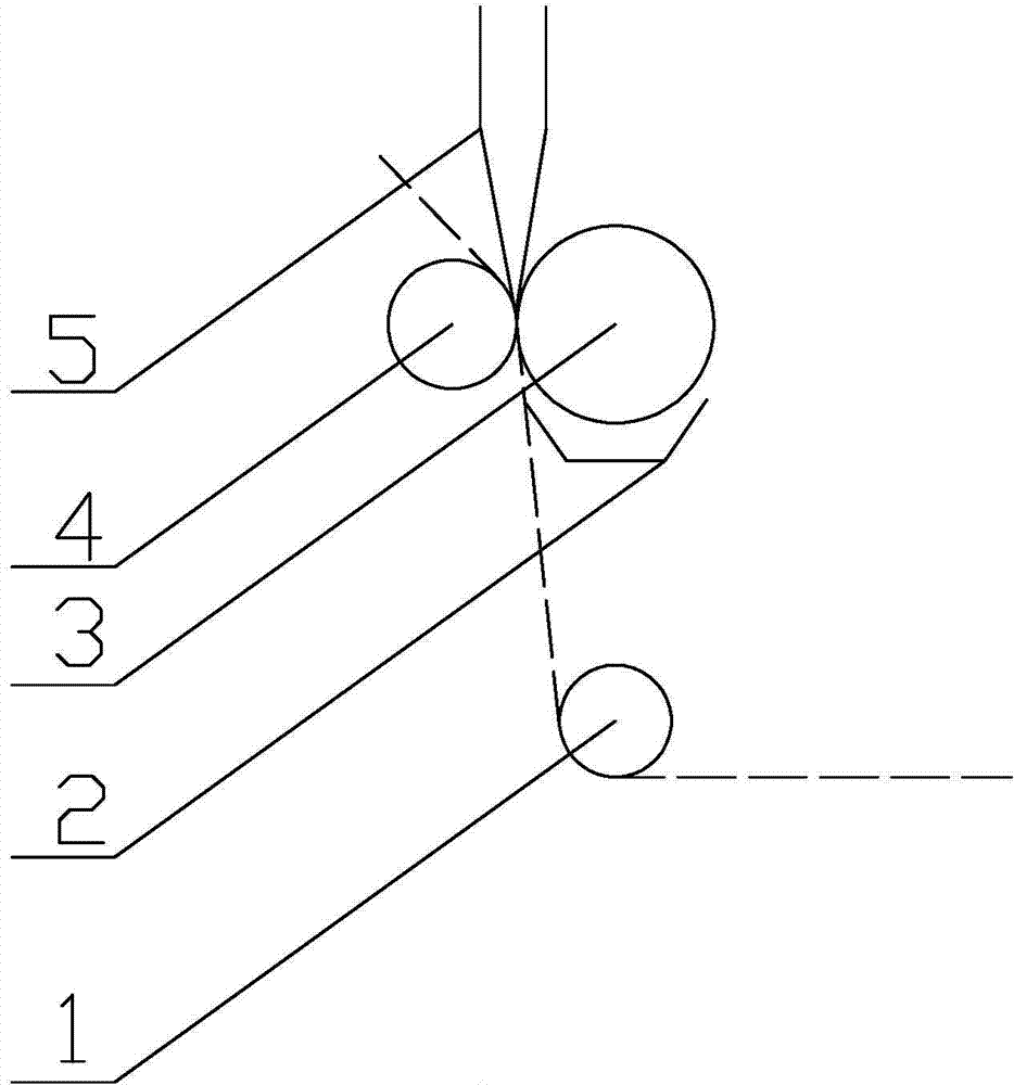 Dust removing device used on filming coating machine base cloth before coating