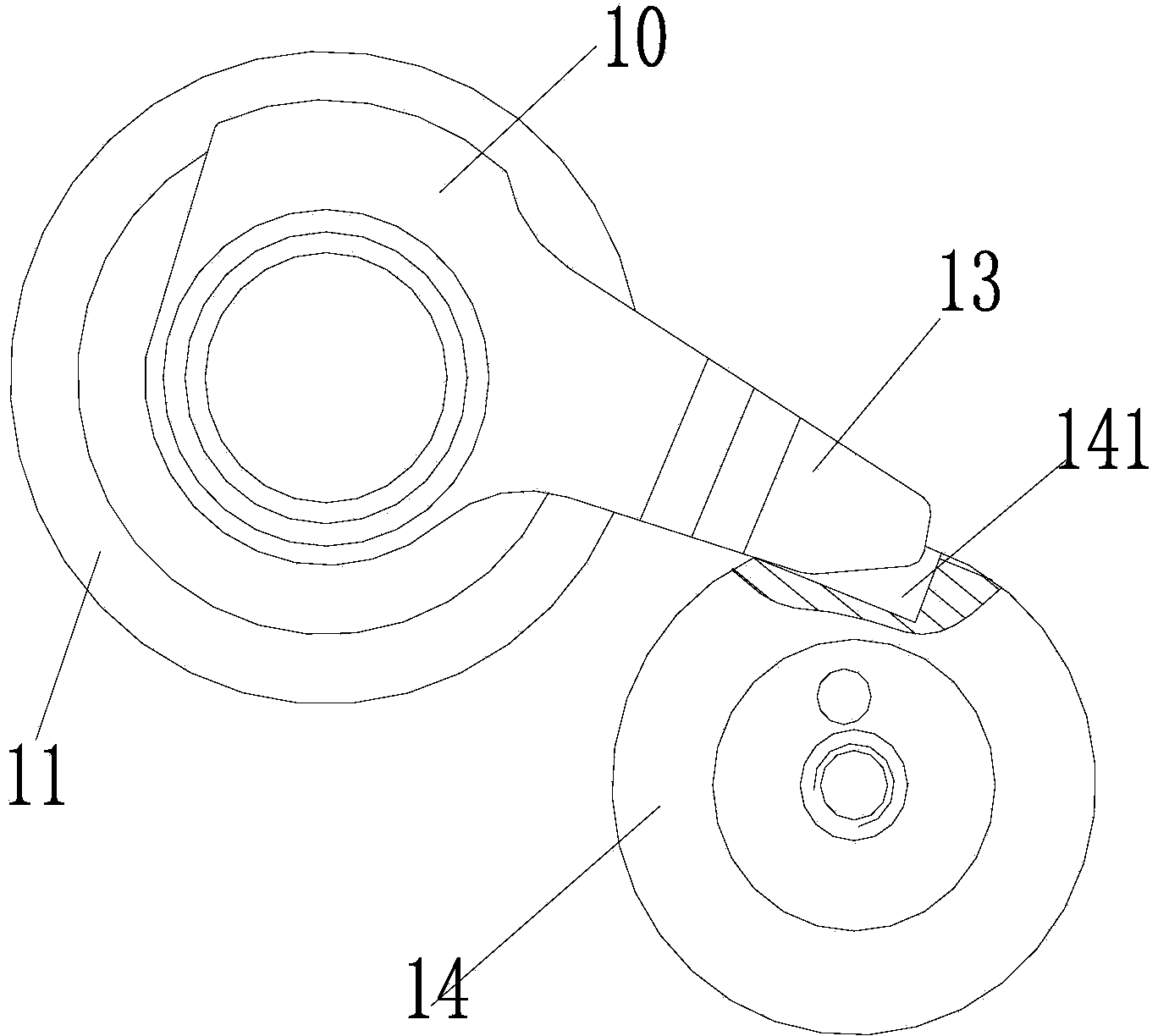 Speed change assembly integrating reverse gear