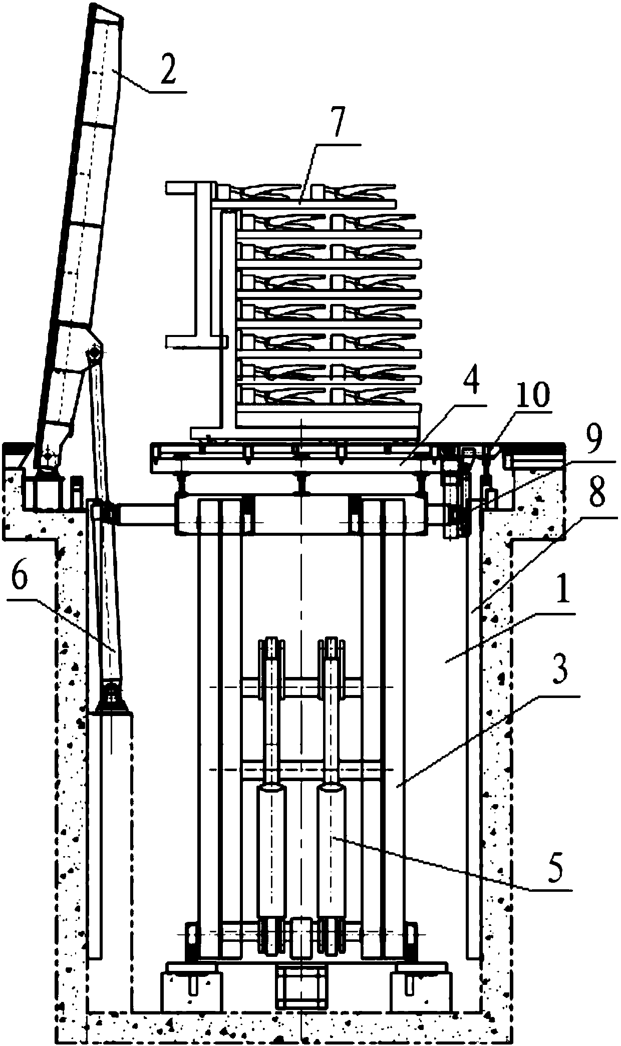 Movable stand system capable of being hidden and expanding and storing method thereof